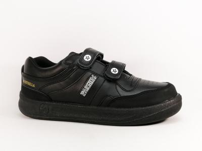 Basket homme grande taille noire confortable à velcro PAREDES DP101 à pas cher