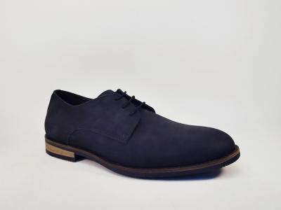 Chaussure chic homme grande taille derby cuir marine destockage STORM bariello � pas cher