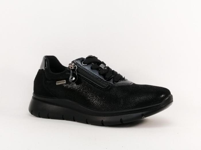 Chaussure confort femme pied large et sensible cuir noir souple destockage IMAC 656166
