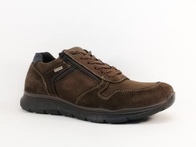Chaussure homme cuir marron confortable souple et waterproof Destockage IMAC 452578