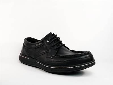 Chaussure à lacets grande largeur destockage HUSH PUPPIES Vines noir grande pointure homme