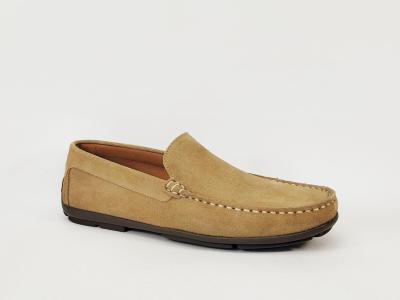 Mocassins homme daim cuir souple beige confortable et chic ORLAND 2022 arena