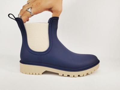Bottine de pluie femme chic et confortable bleu marine à pas cher MORAN'S xadette