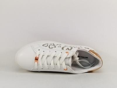 Chaussures originales femme pas cher blanc coeur TOM TAILOR 5390470045