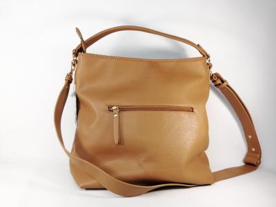 Grand sac bandoulière femme cabas camel en destockage CARMELA 186144 pas cher