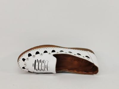 Mocassin femme cuir très souple blanc, originale et confortable PEDRO TORRES 10206VIT1