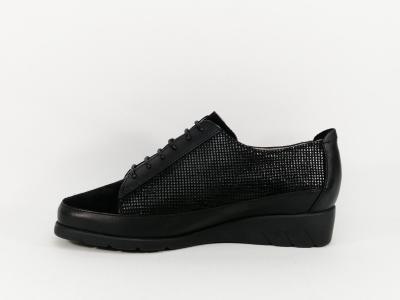 Chaussures pieds sensibles femme cuir noir destockage LUXAT embassy