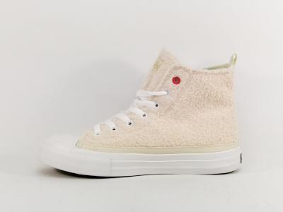 Chaussures montantes femme tendance dessus bouclé blanc cassé confortable à pas cher BANANA MOON roy