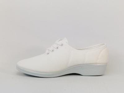 Chaussures confort toile blanche pieds sensibles femme SOCA 0694 été