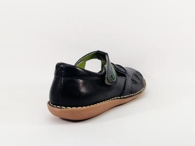 Babies femme cuir marine foncé de qualité BRAN'S 1082 Fabrication Espagne