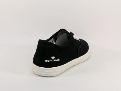 Basket en toile noire été TOM TAILOR 329240100 pour femme