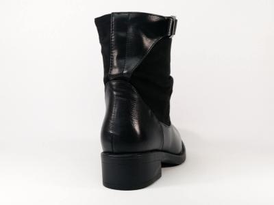 Boots noir tendance à pas cher en simili cuir CHIC SHOES xq116 pour femme