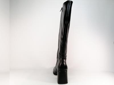 Botte femme cuir noir à talon chic GALERIES LAFAYETTE milly en destockage à pas cher