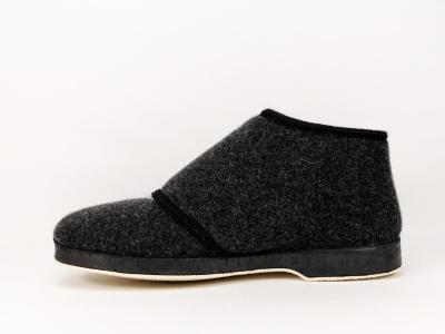 Chaussons montants fourrés en laine à velcro SOCA 0593 pour homme confort à pas cher