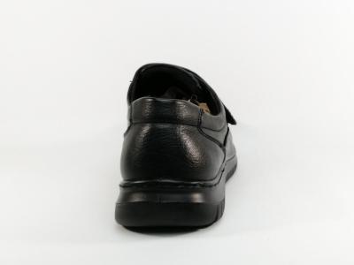 Chaussure homme confortable noir à velcro pieds sensibles SWEET'R guetta à pas cher