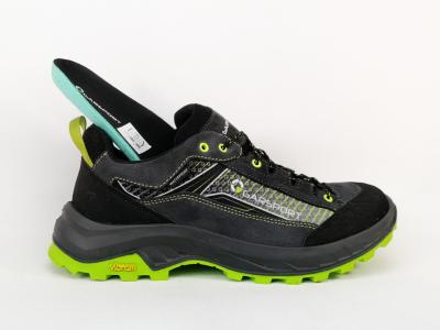 Chaussures randonnée homme imperméables basse cuir waterproof destockage GARSPORT mikeno low noir vert