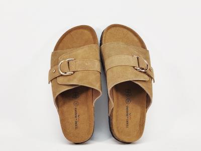 Mule femme chic cuir camel confortable et tendance TERRE DE MARINS mahity