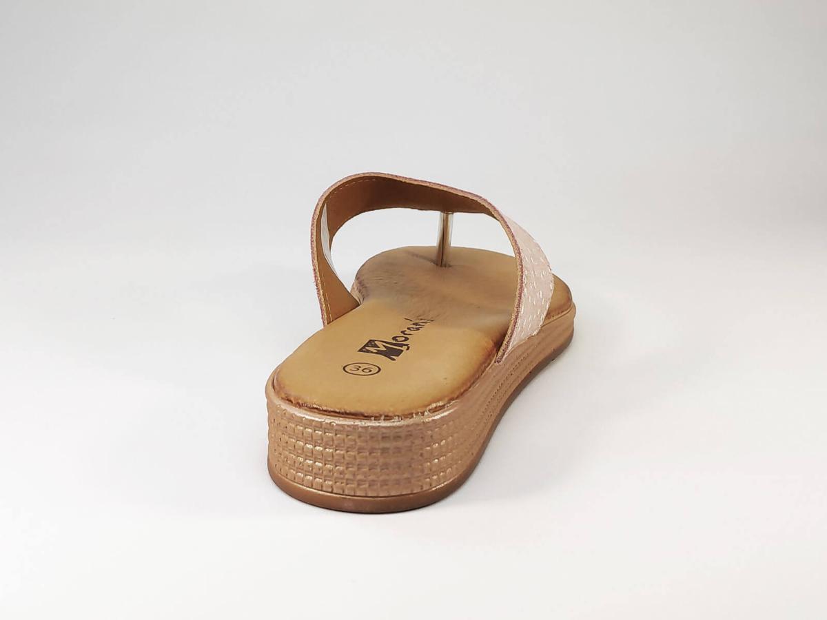 tong en cuir femme
