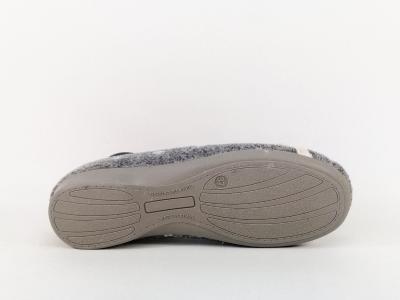 Chausson ballerine feutre gris ZEL'S 2481 femme Fabrication Espagne