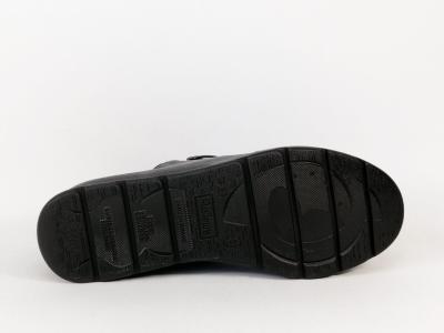 Chaussure femme confortable sans lacets cuir souple noir VALERIA'S 9505