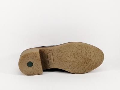 Derby KICKERS oxyby en destockage cuir verni noir à talon femme