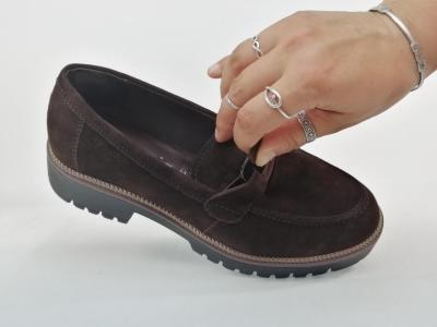 Mocassin femme élégant cuir marron mocca chic et confortable TAMARIS 24722
