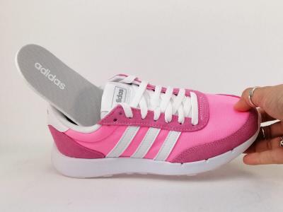 Basket femme ADIDAS run60 rose destockage à pas cher confortable et tendance