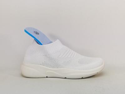 Basket sans lacets femme toile blanche souple et confortable SUREDELLE BG-20 à pas cher