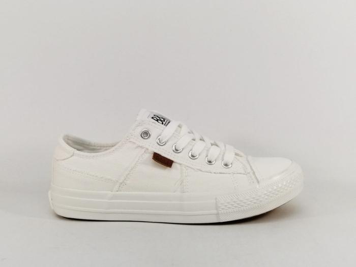 Basket blanche femme toile souple confortable BANANA MOON ratisse à pas cher