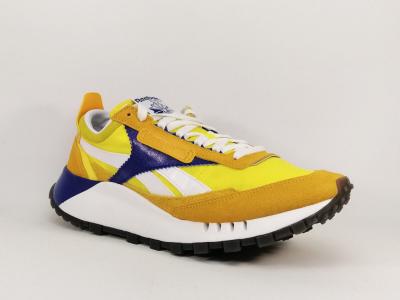 Basket de ville tendance homme cuir jaune destockage REEBOK cl legacy