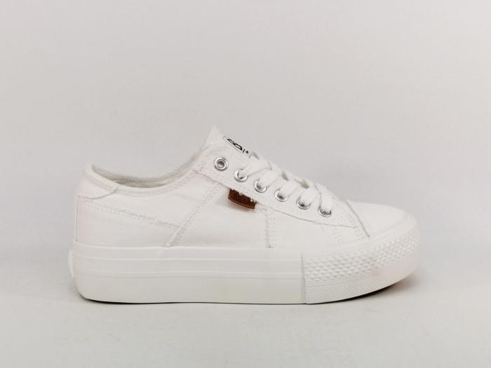 Basket toile blanche femme confortable et chic BANANA MOON ralf à pas cher