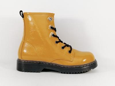 Boots style rangers vernis jaune SUPREMO 2123201 pour femme