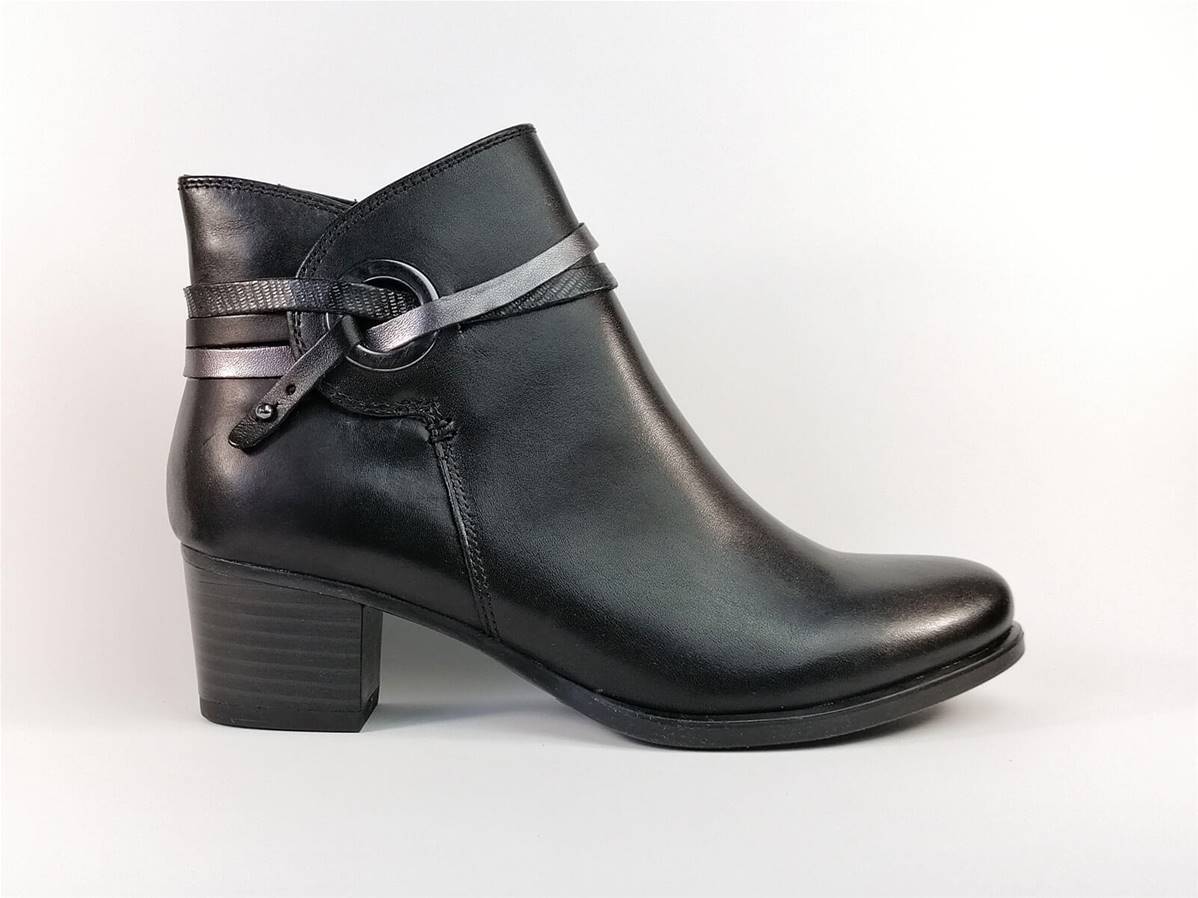 bottine noire femme cuir