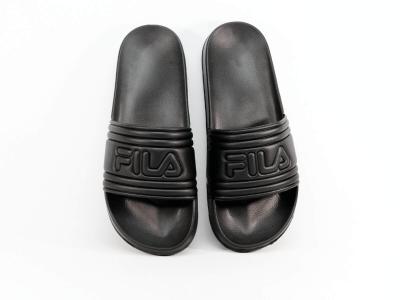 Claquette noire homme FILA morro en destockage  pas cher mule piscine plage
