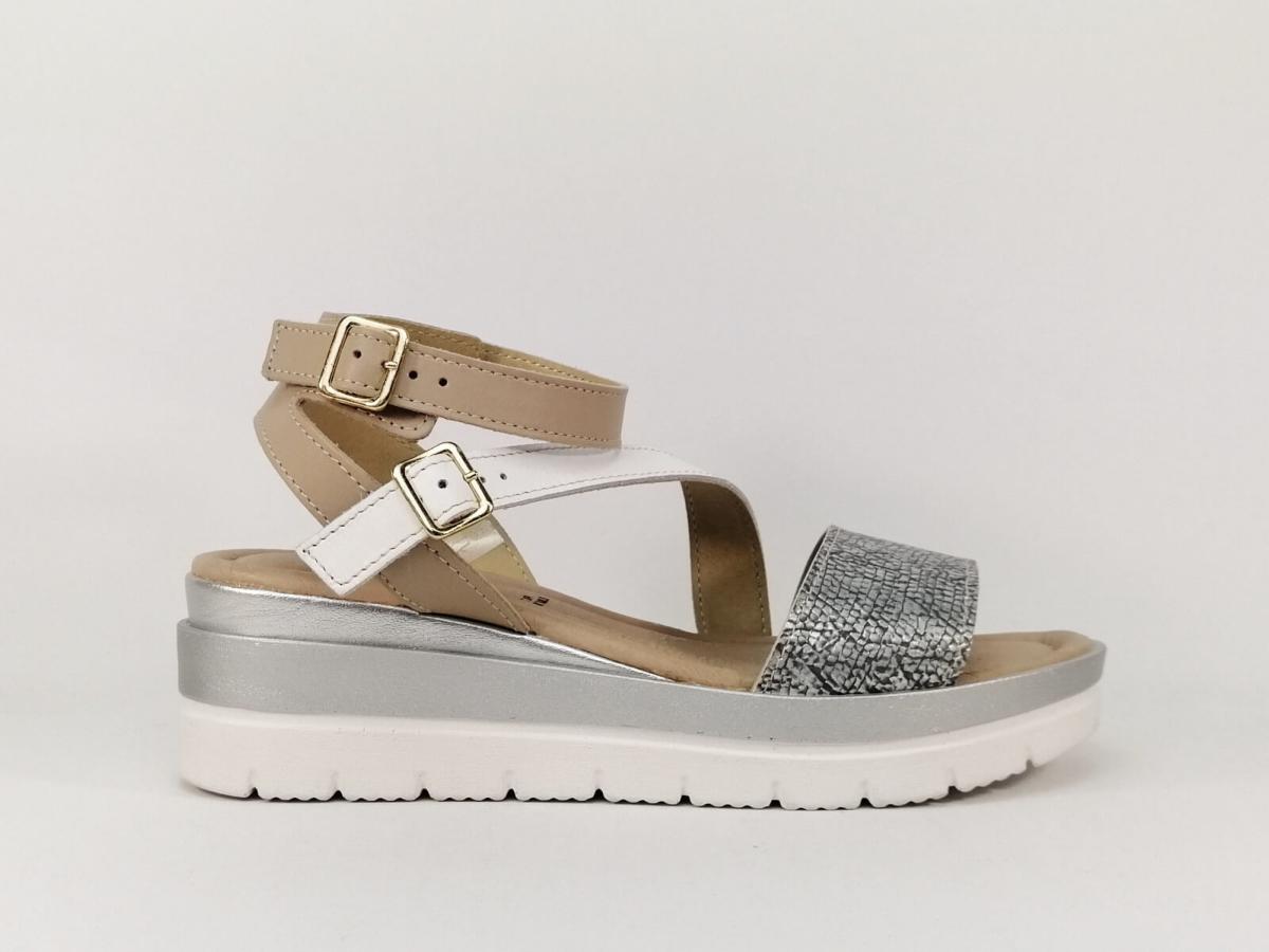 sandale compensee cuir