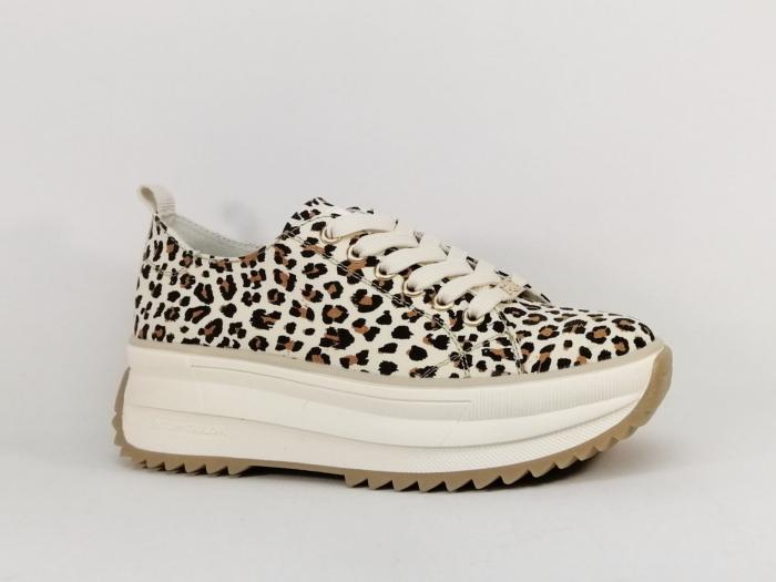 Basket leopard femme chic et très confortable TOM TAILOR 5390910017 à pas cher