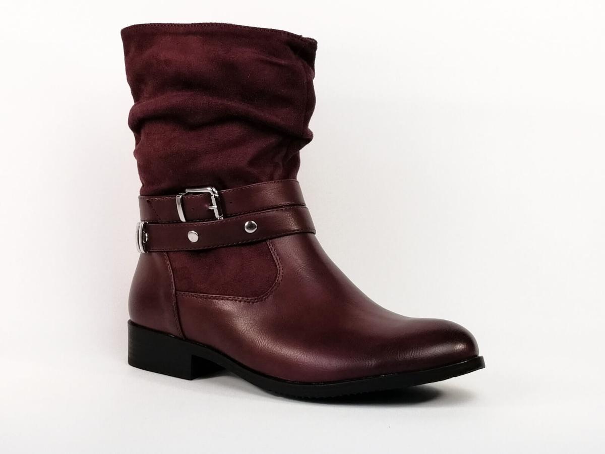 bottine prune femme