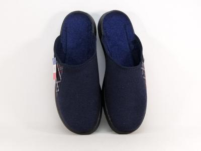 Chausson homme de qualité marine confort en destockage FARGEOT eclair fabrication France