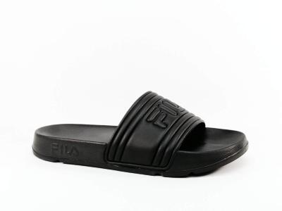 Claquette noire homme FILA morro en destockage à pas cher mule piscine plage
