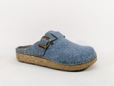 Sabot femme feutre recyclé bleu CHIC & RELAX malpenza confortable