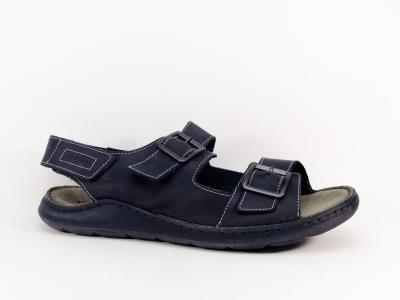 Sandale homme grande pointure confortable cuir marine destockage JOSEF SEIBEL maverick 07