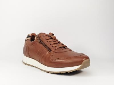 Basket de ville tendance en cuir camel ORLAND 1996 pour femme