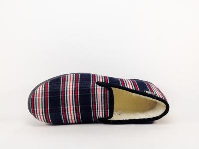 Charentaise homme grande taille chausson fourré à carreaux destockage SEMELFLEX tommflex pas cher