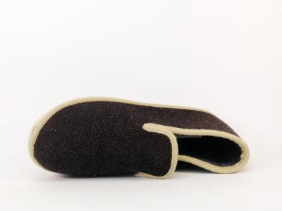 Chausson homme semelle feutre pantoufle confortable marron CHIC & RELAX gofrey à pas cher