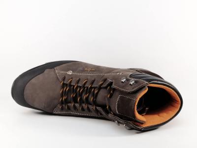 Chaussure montante homme grande pointure en destockage JOSEF SEIBEL noah 55 cuir marron waterproof