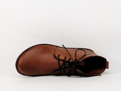 Chaussure de ville femme en cuir souple marron MORAN’S Gopro à lacets