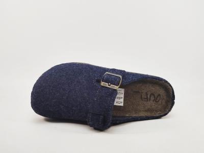 Sabot femme feutre recyclé bleu marine CHIC & RELAX OUF matin semelle confortable