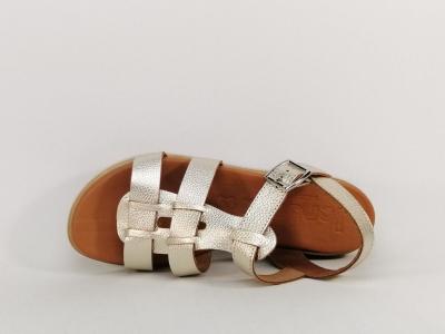 Sandale femme gladiateur spartiate cuir or chic et confortable JORDANA 4249 originale et tendance