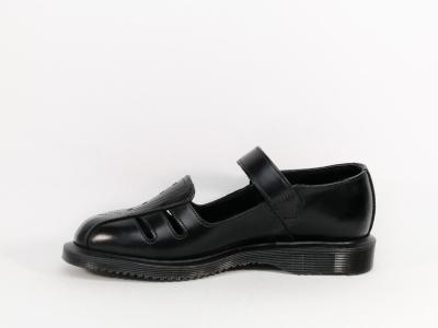 Babies femme destockage DR MARTENS deardra cuir noir à pas cher