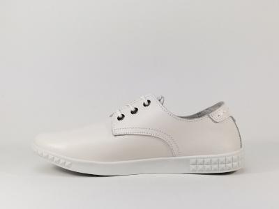 Derby souple cuir blanc à lacets MORAN’S Wiver pour femme